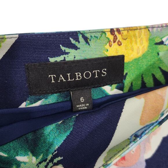 TALBOTS PENCIL SKIRT SIZE 6 TROPICAL COLORFUL BEACH FLAMINGO ART TO WEAR LINED - Picture 4 of 6